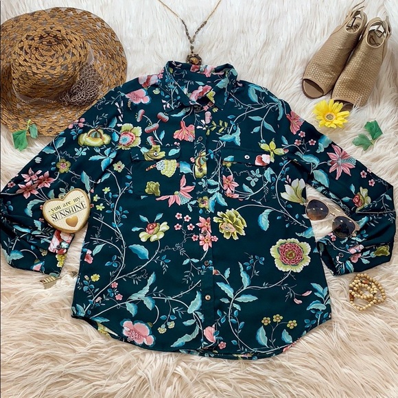 Express Tops - Express Floral Print Top-c8